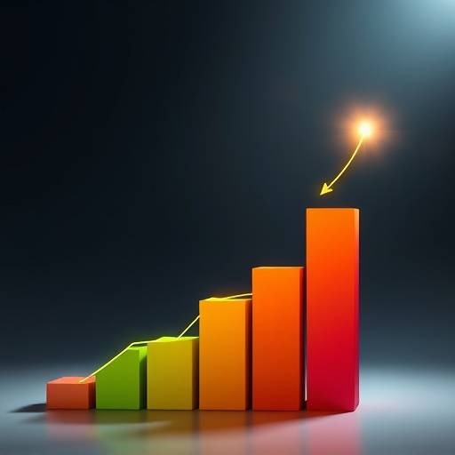 Chart showcasing marketing growth, representing a digital marketing course.